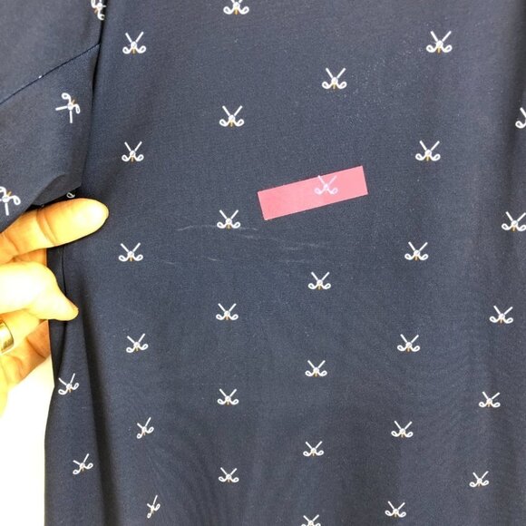 KJUS Navy Men's Golfer Polo in Atlanta Blue/White size 48 S - Picture 12 of 15